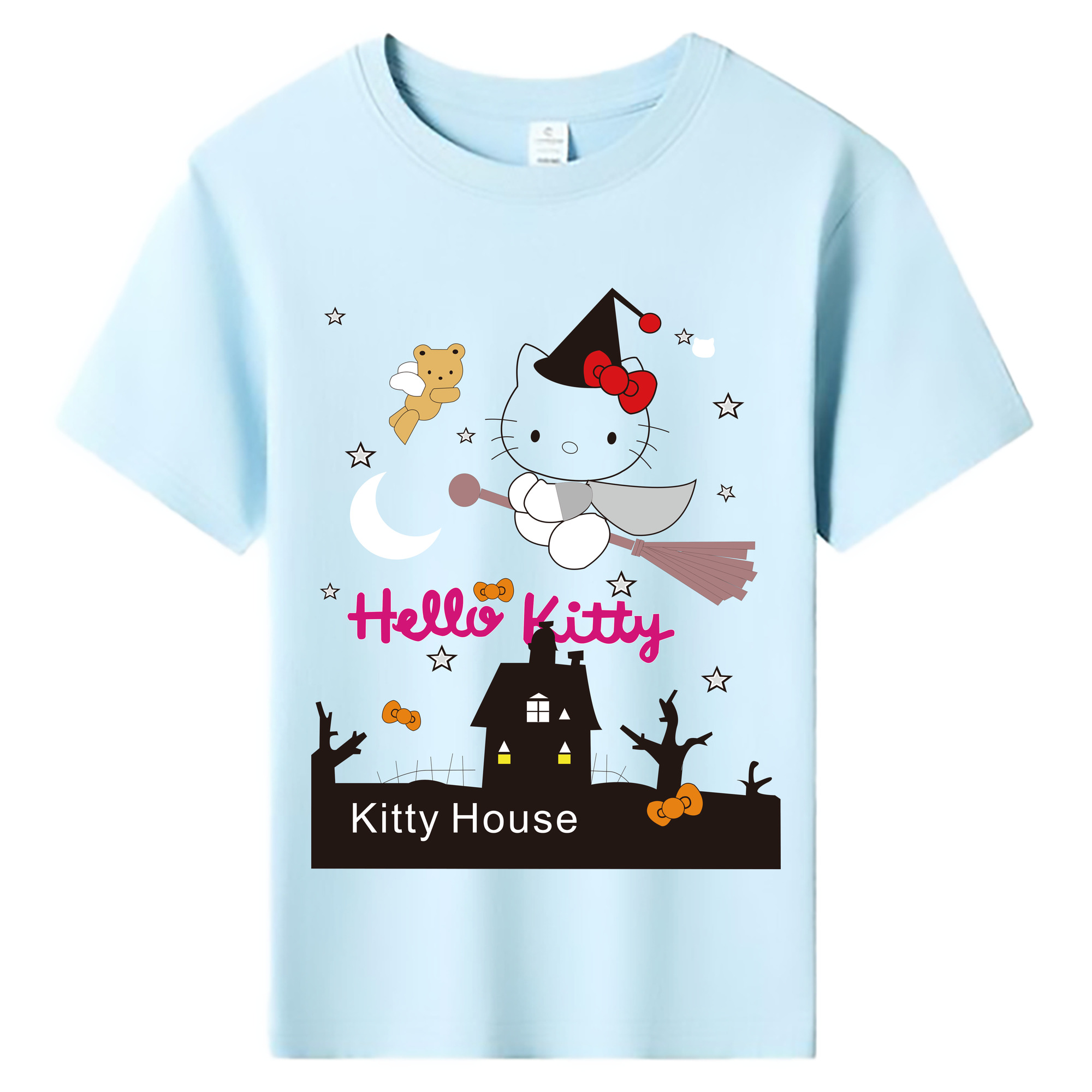 （画像用） Hello Kitty ハローキティ 綿100％キッズTシャツ（フロントプリント）